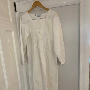 VTG 100% Cotton Maxi dress Embroidered Lagenlook Boho Peasant Minimal